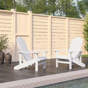 Patio Adirondack Chairs 2 pcs HDPE White