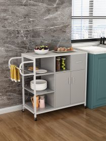 KITCH storage cabinet GRY; move with roller..