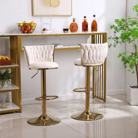 Bar Stools with Back and Footrest Counter Height Dining Chairs(2PCS/CTN)