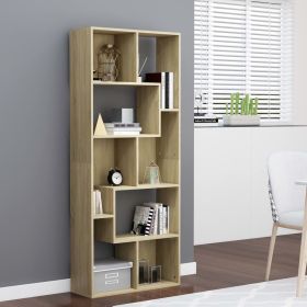 Book Cabinet Sonoma Oak 26.4"x9.4"x63.4" Engineered Wood