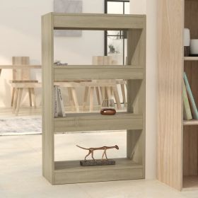 Book Cabinet/Room Divider Sonoma Oak 23.6"x11.8"x40.6" Engineered Wood