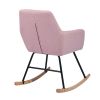 Upholstered Fabric ROCKING CHAIR - PINK