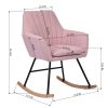 Upholstered Fabric ROCKING CHAIR - PINK