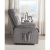 Ipompea Recliner w/Power Lift &amp; Massage in Gray Velvet 59263