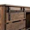 Side Cabinet Buffet Sideboard with Sliding Barn Door and Interior Shelves,Espresso