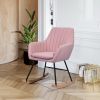 Upholstered Fabric ROCKING CHAIR - PINK