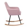 Upholstered Fabric ROCKING CHAIR - PINK