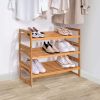 Bamboo 3 Tier Shoe Rack