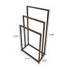 Metal Freestanding Towel Rack 3 Tiers Hand Towel Holder Organizer for Bathroom Accessories, Brown