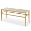 Indoor Bench with Paper Cord; Rubber Wood Legs (39.5'x14.5'x17.5')