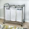 Chrome Heavy Duty Triple Laundry Sorter