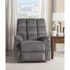 Ipompea Recliner w/Power Lift &amp; Massage in Gray Velvet 59263