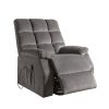 Ipompea Recliner w/Power Lift &amp; Massage in Gray Velvet 59263