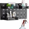 Metal Key Hooks with 3 Adjustable Baskets and 3 Hooks; Pegboards for wall Organizer