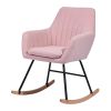 Upholstered Fabric ROCKING CHAIR - PINK