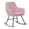 Upholstered Fabric ROCKING CHAIR - PINK