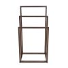 Metal Freestanding Towel Rack 3 Tiers Hand Towel Holder Organizer for Bathroom Accessories, Brown