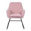 Upholstered Fabric ROCKING CHAIR - PINK