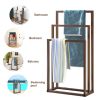 Metal Freestanding Towel Rack 3 Tiers Hand Towel Holder Organizer for Bathroom Accessories, Brown