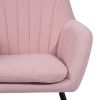 Upholstered Fabric ROCKING CHAIR - PINK