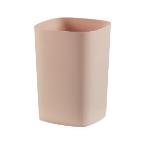 Plastic Trash Can Garbage Portable Household Container Cleaning Accessories Garbage Portable Household Container Cleaning Accessories (Color: Pink)