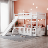 Twin Over Twin Bunk Bed with Slide and Ladder