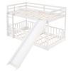 Twin Over Twin Bunk Bed with Slide and Ladder