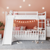 Twin Over Twin Bunk Bed with Slide and Ladder