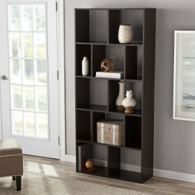 12-Cube Shelf Bookcase, Espresso (Color: Espresso)