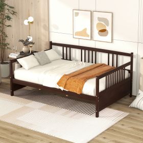 Full Size Daybed with Support Legs (Color: Espresso)