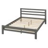 Wood platform bed with two drawers, twin