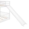 Twin Over Twin Bunk Bed with Slide and Ladder