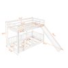 Twin Over Twin Bunk Bed with Slide and Ladder