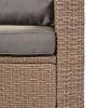 Outdoor Patio Furniture Set 4-Piece Conversation Set Wicker Furniture Sofa Set with Beige Cushions