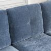 80' Convertible Sectional Sofa Couch;  3 Seats L-shape Sofa with Removable Cushions and Pocket;  Rubber Wood Legs