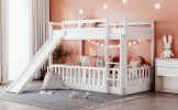 Twin Over Twin Bunk Bed with Slide and Ladder