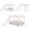 Twin Over Twin Bunk Bed with Slide and Ladder