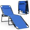 Foldable Recline Lounge Chair with Adjustable Backrest and Footrest