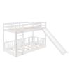 Twin Over Twin Bunk Bed with Slide and Ladder