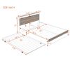 Queen Size Metal Platform Bed Frame with Trundle;  USB Ports and Slat Support ; No Box Spring Needed